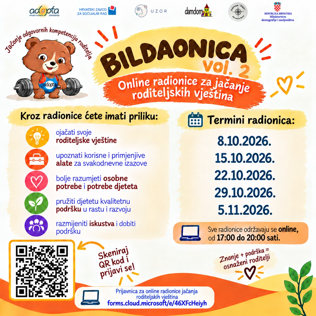 Počinje novi ciklus online radionica jačanja roditeljskih vještina!