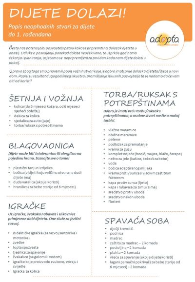 dijete dolazi 1 godina za web